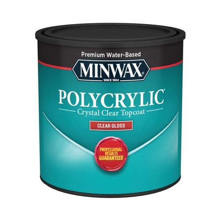 POLYCRYLIC Minwax  Gloss Clear Water-Based Polyurethane 0.5 pt 255554444